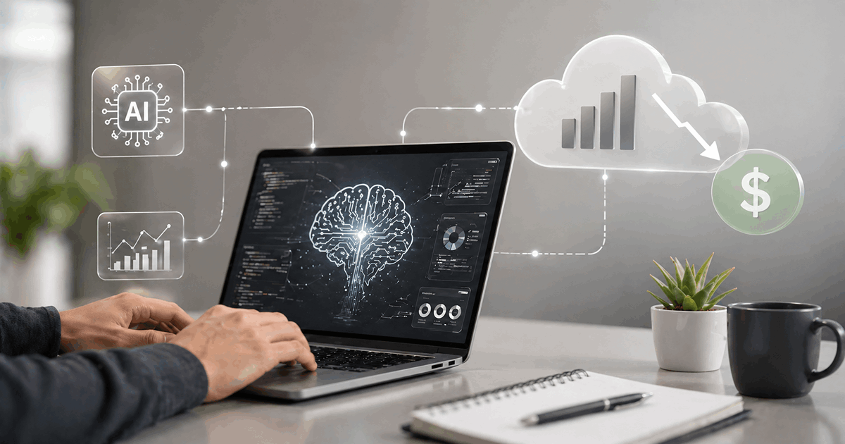 AI SaaS Development and Cloud Cost Optimization illustration